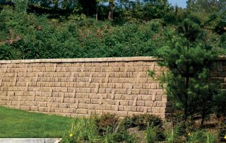 Custom Concrete lock Retaining Wall