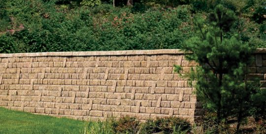 Custom Concrete lock Retaining Wall