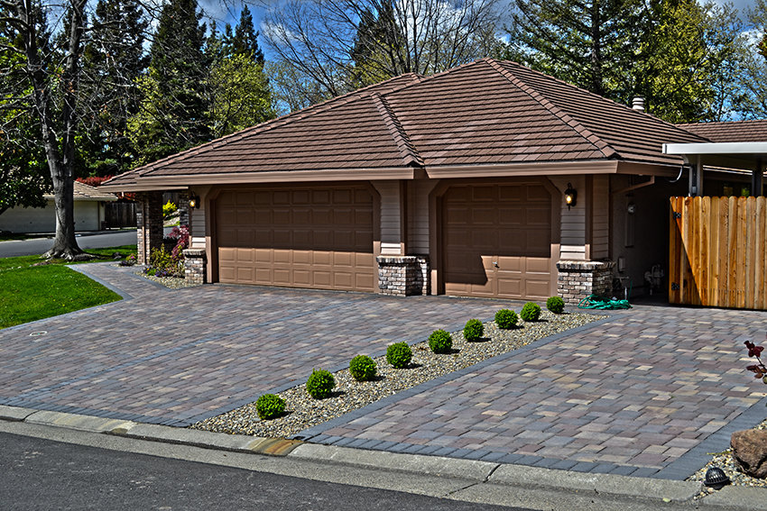 El Dorado Hills Paver Stone Driveway - Double Driveway