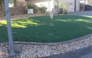 Custom Paver Stone Front Yard and Artificial Turf Design in Sacramento