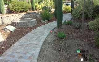 Elaborate Custom Paver Stone Walkway in Lincoln