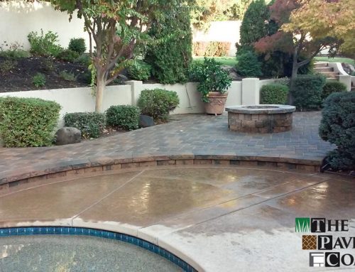 Belgard Cambridge Cobble Paver Stone Poolside and Fire Pit