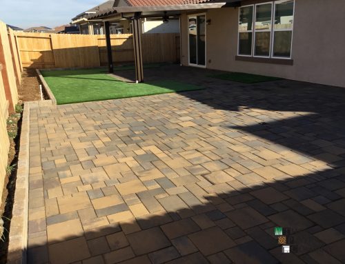 Paver Stone Walkway, Patio & Synthetic Turf For Roseville Home